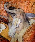 Famous Bath Paintings - After the Bath, Woman Drying Herself